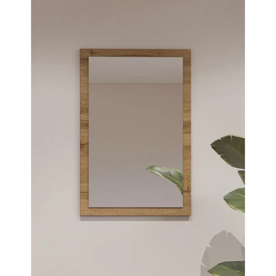 Lustro do przedpokoju CROSS 40x60cm dąb wotan