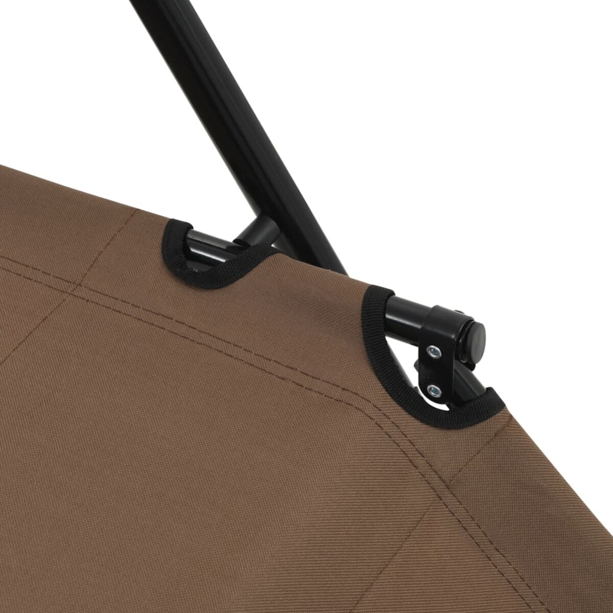 vidaXL Składane leżaki z podnóżkiem, 2 szt., stalowe, brązowe