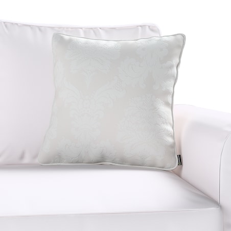 Poszewka Gabi na poduszkę 45x45 liście akantu na jasno-popielatym tle