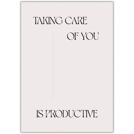plakat taking care 50x70 cm