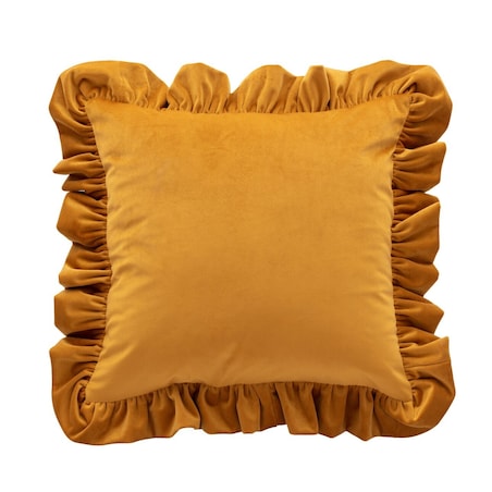 Poszewka Paula z falbaną 45x45 miodowy