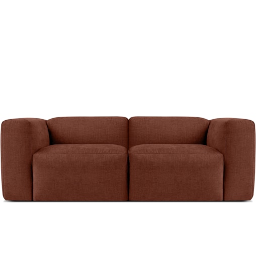 KONSIMO BUFFO 2-osobowa sofa z niezwykle miękkim i wygodnym siedziskiem, kolor pomarańczowy