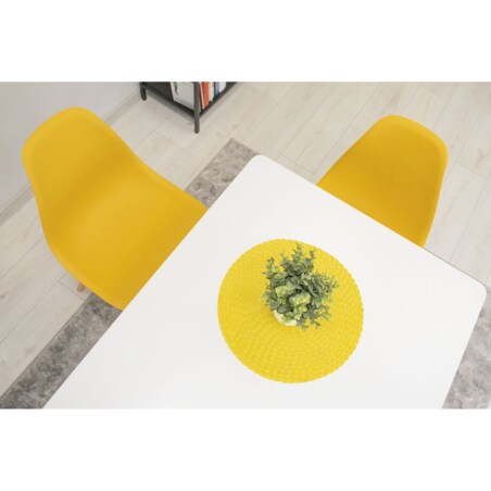 Krzesło Do Jadalni Kuchni Salonu Osaka Musztarda / Nogi Naturalne X 2