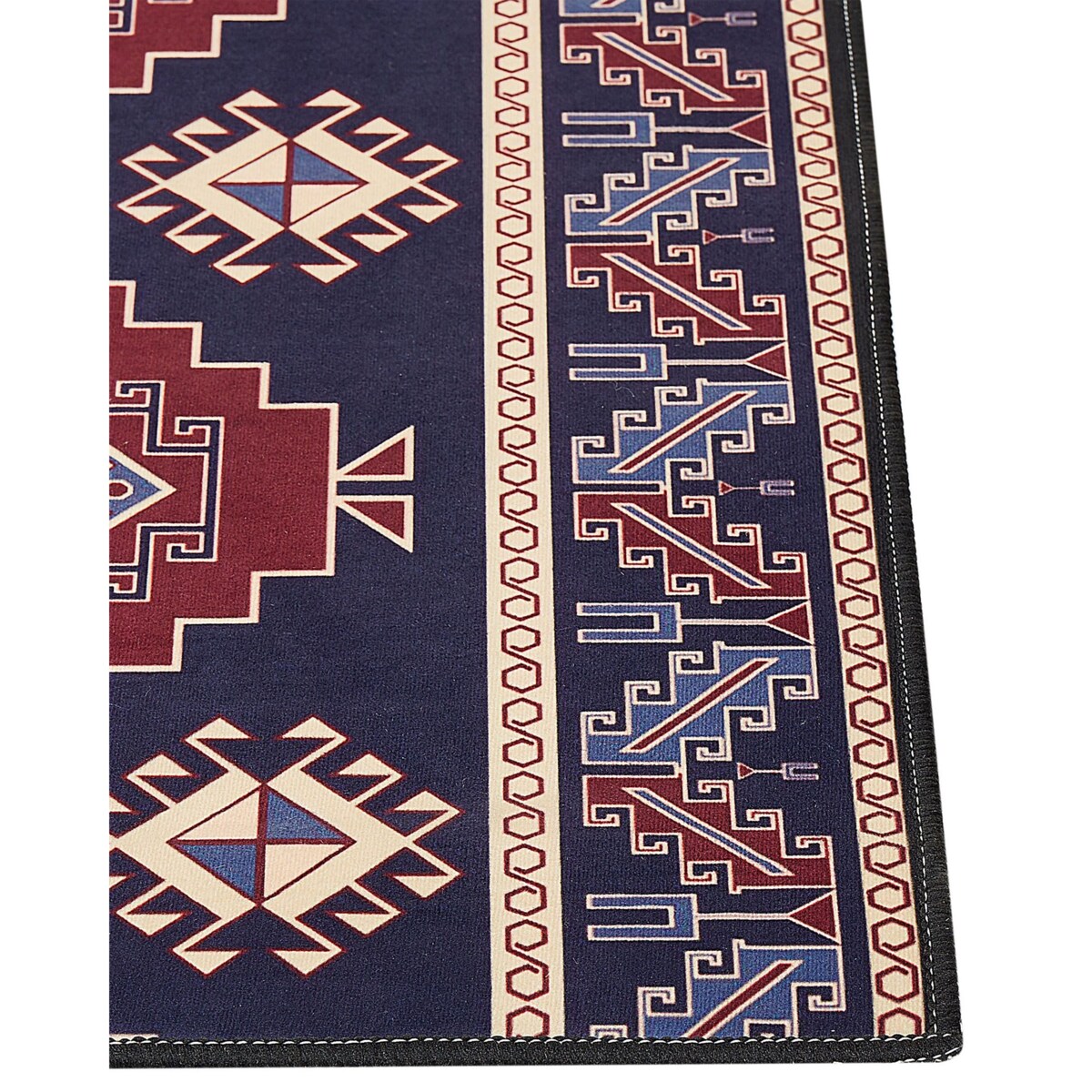 Dywan 80 x 240 cm niebiesko-czerwony KANGAL