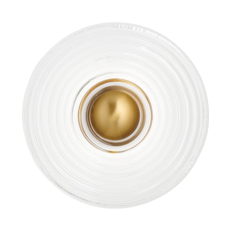 Lampa ścienna HELIOS 30 cm transparentno złota