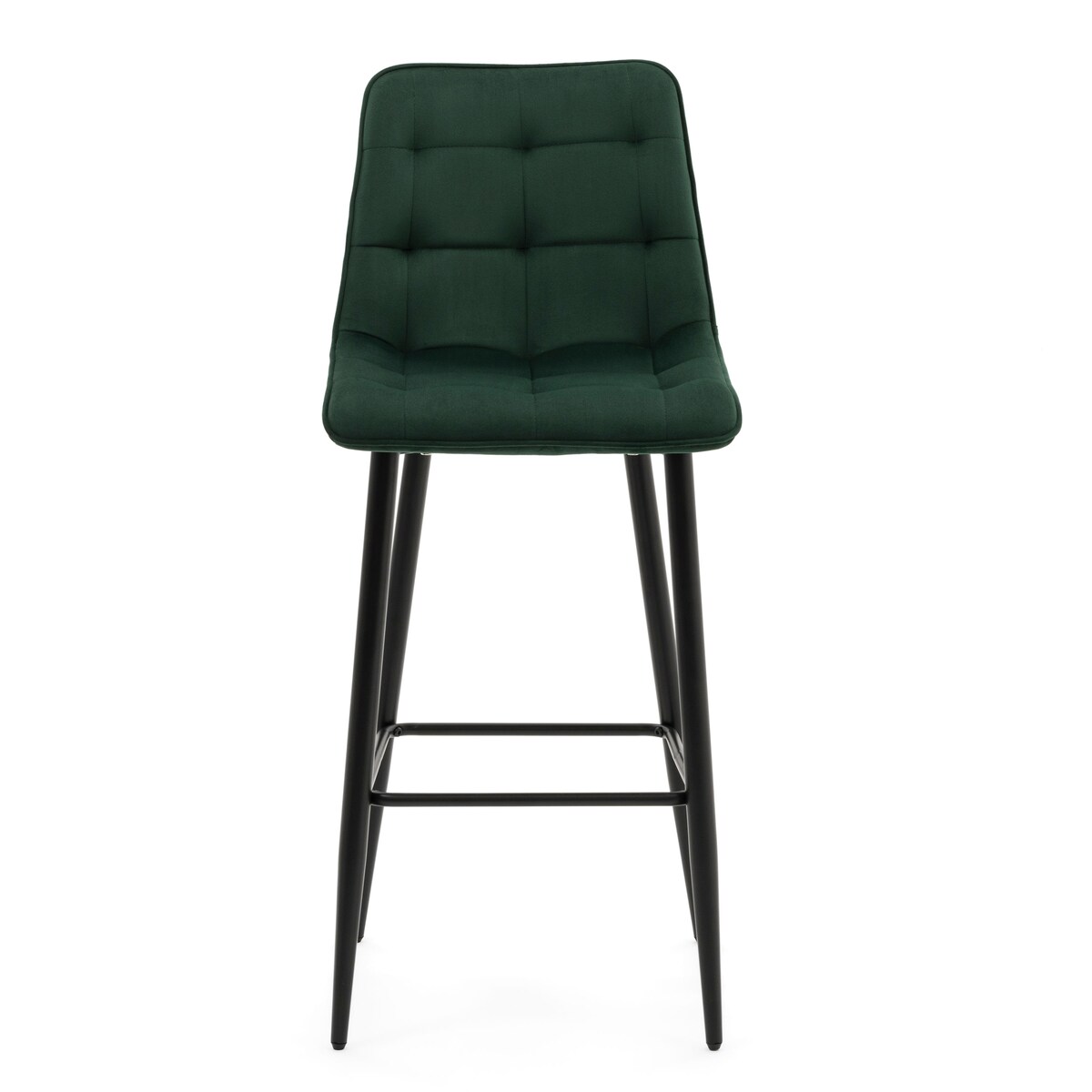 Hoker tapicerowany barowy welurowy CHIC zielony do salonu jadalni