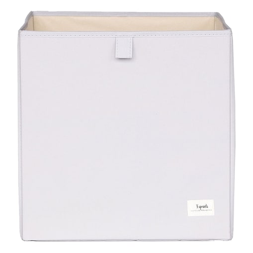 3 Sprouts Pudełko na Zabawki Recycled Solid Light Gray