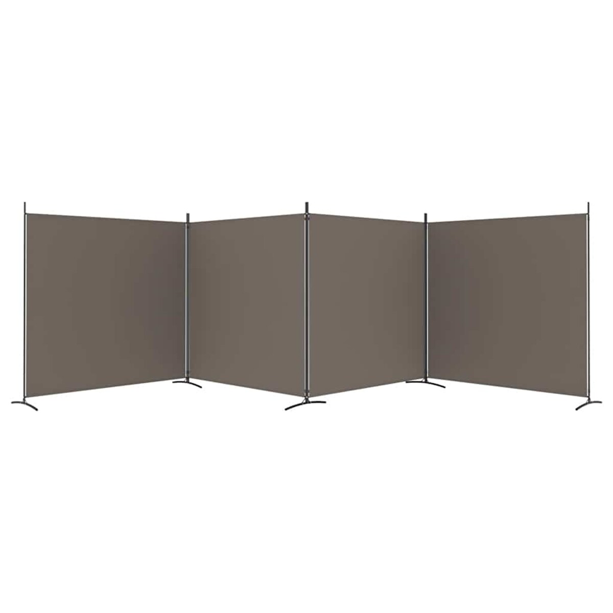 vidaXL Parawan 4-panelowy, antracytowy, 698x180 cm, tkanina