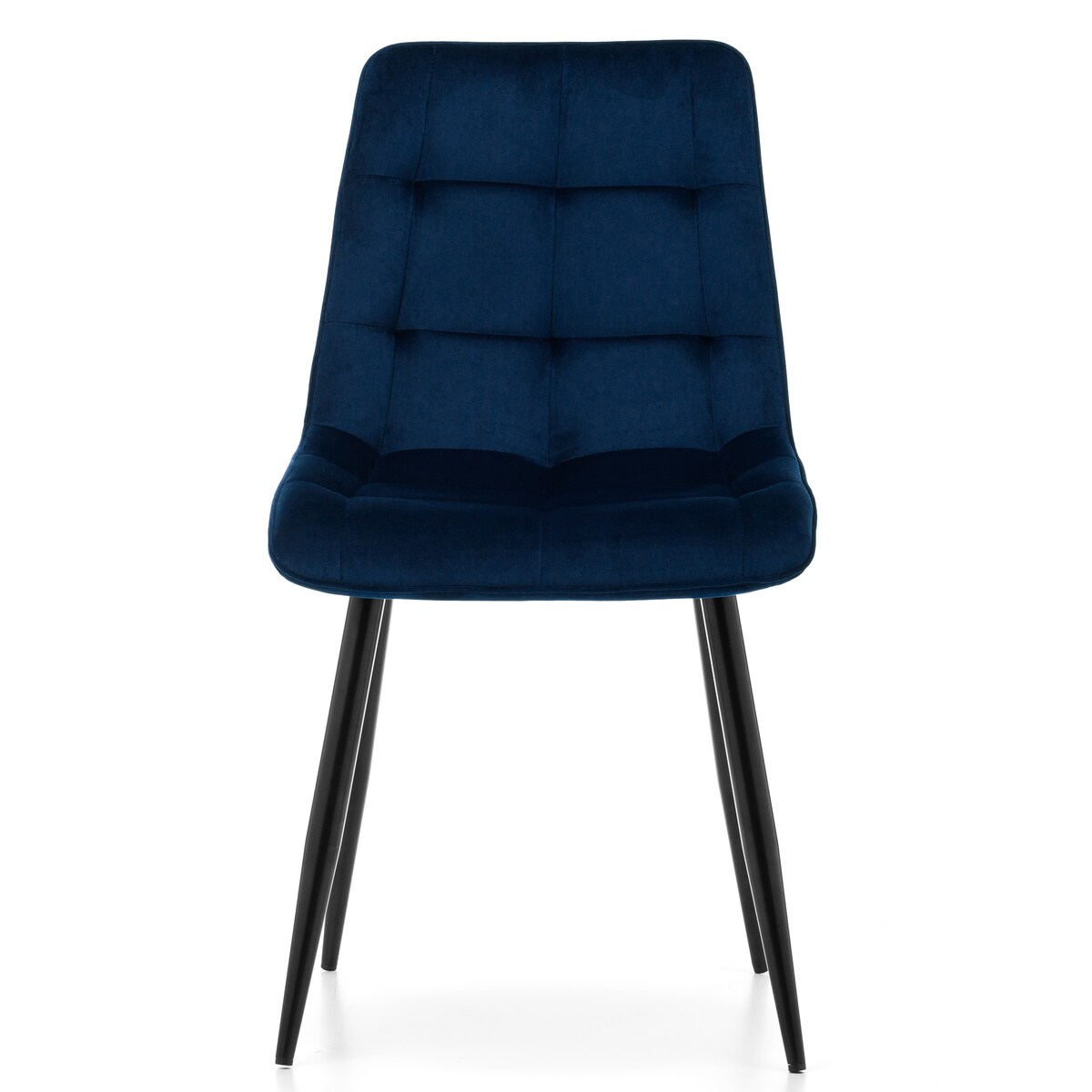 Krzesło tapicerowane welurowe CHIC velvet granatowy do salonu jadalni