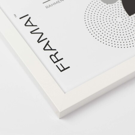 Ramka na zdjęcia 40x50 cm biała rama MDF z plexi do powieszenia pion poziom klasyczna prostokątna ramka FRAMAI®