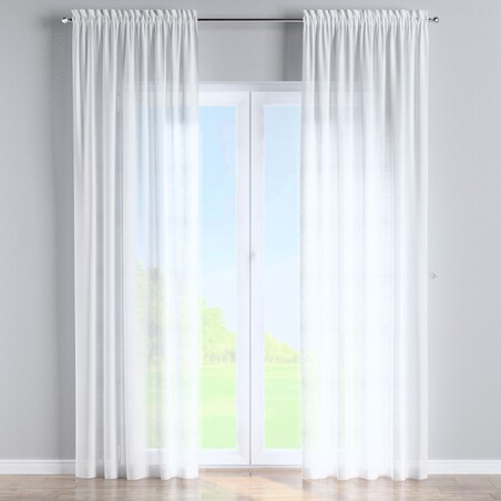 Zasłona na kanale z grzywką 1 szt. 130x260 prześwitujący ecru