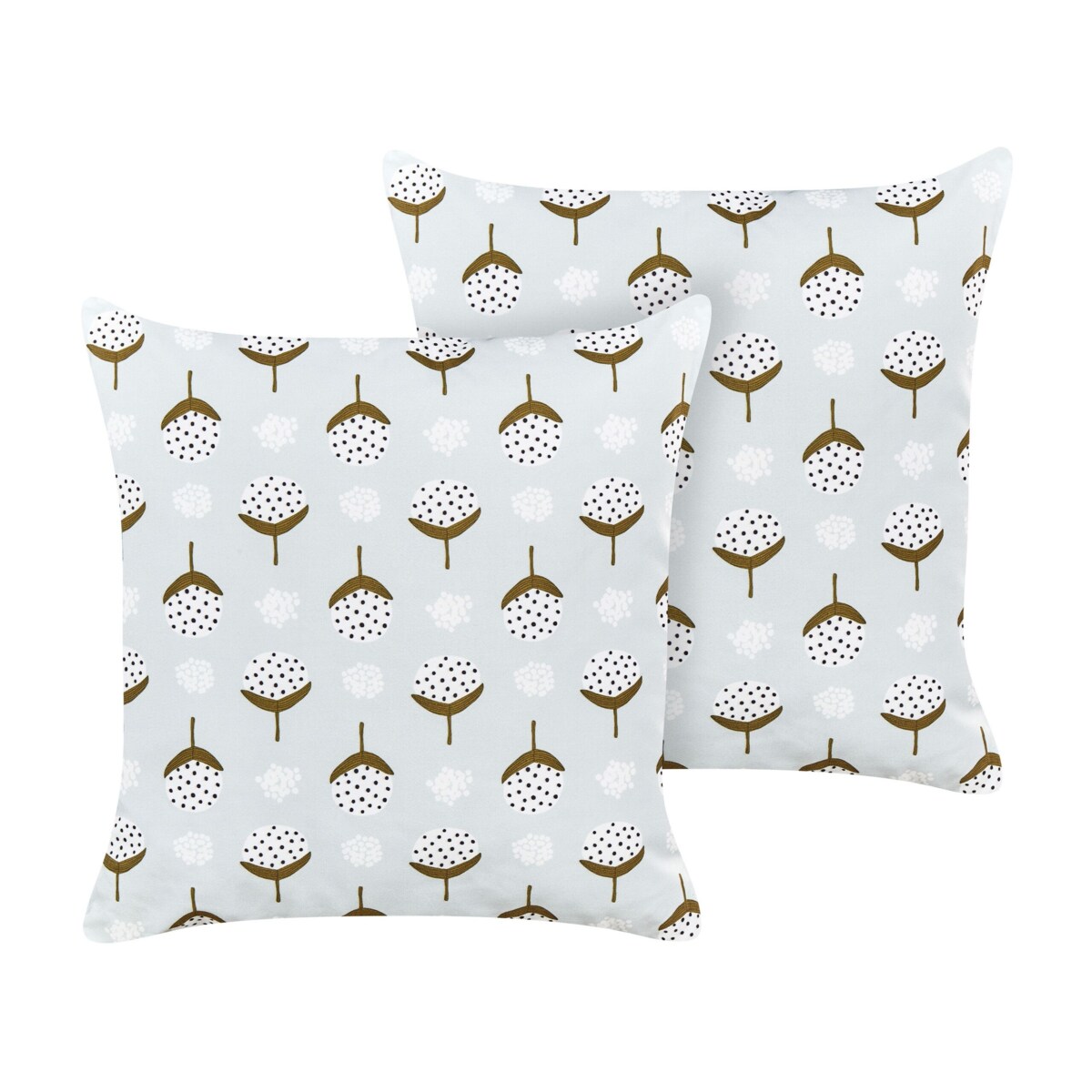 2 poduszki ogrodowe geometryczny wzór 45 x 45 cm jasnozielone CUNEO