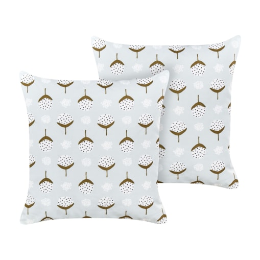 2 poduszki ogrodowe geometryczny wzór 45 x 45 cm jasnozielone CUNEO