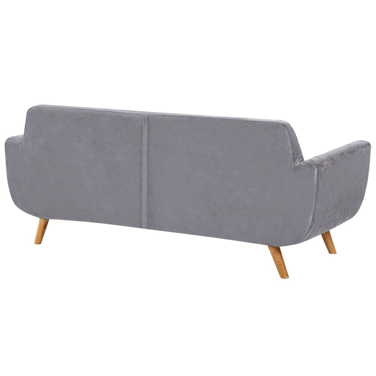 Pokrowiec na sofę 2-osobową welurowy szary BERNES