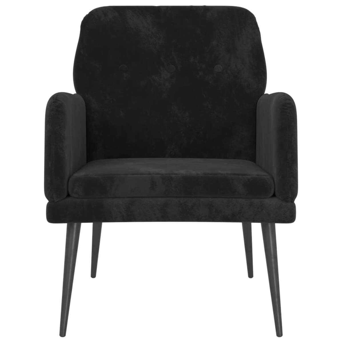 vidaXL Fotel, czarny, 62x79x79 cm, obity aksamitem