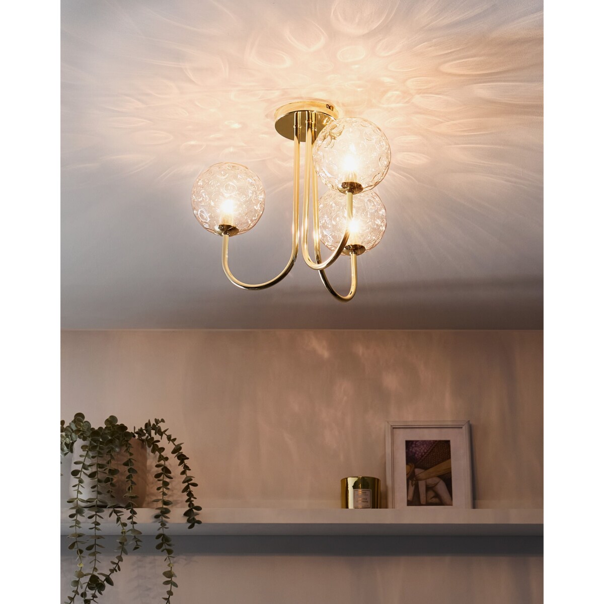 Lampa sufitowa ANADYR Szkło Beżowy