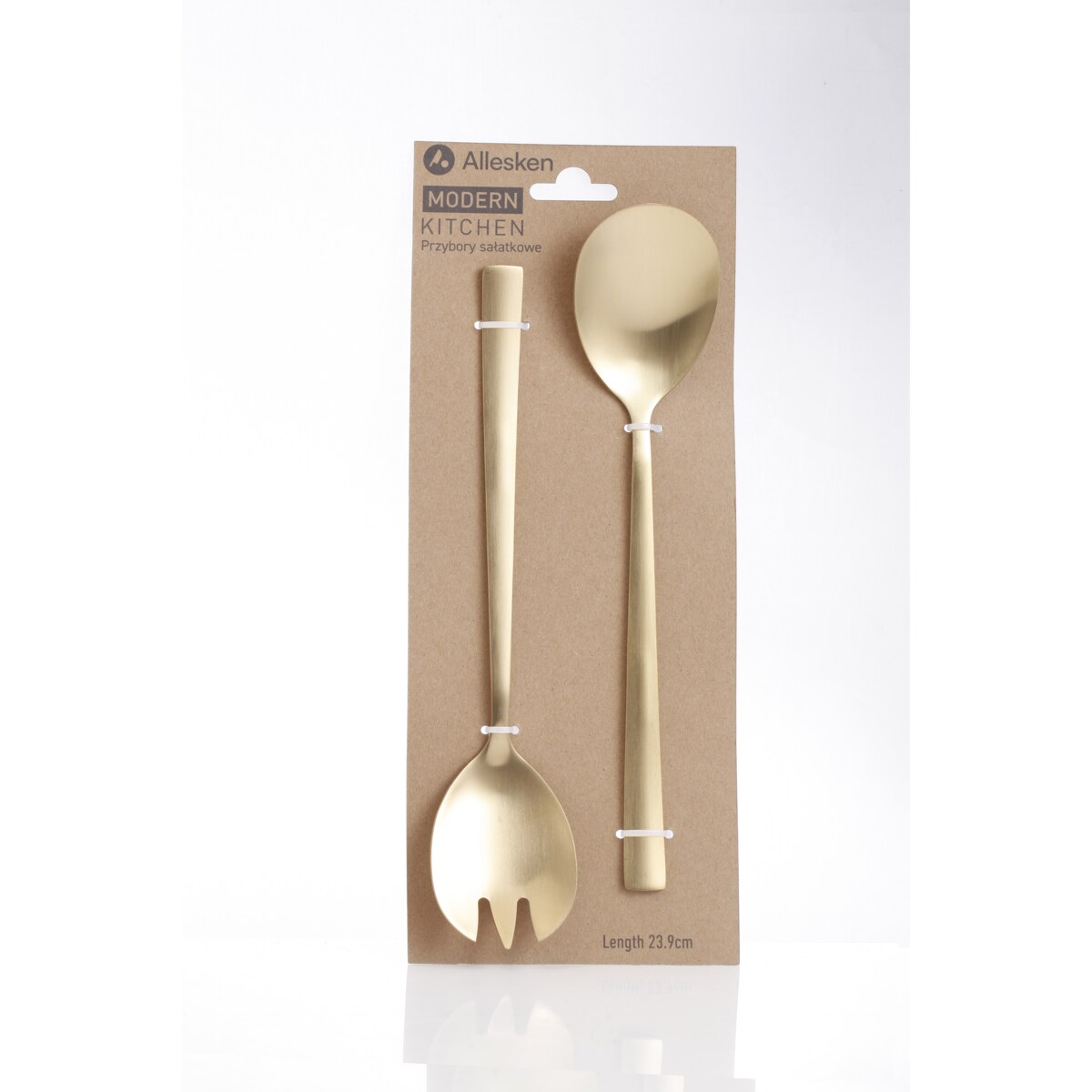 MODERN KITCHEN komplet 2 łyżek sałatkowych 23,8cm złote