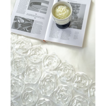 komplet pościeli "bella rosa" z aplikacją 3d róże mikrofibra 160x200 | biały