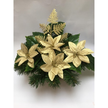 GOTOWY STROIK DONICZKA CIĘŻKA wiązanka sztuczny kwiat GWIAZDA betlejemska