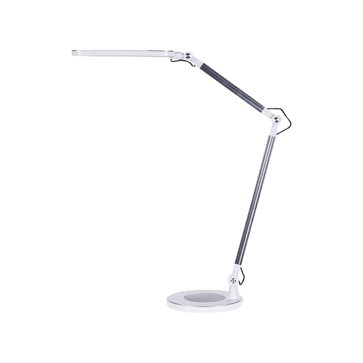 Lampa biurkowa LED metalowa srebrna GRUS
