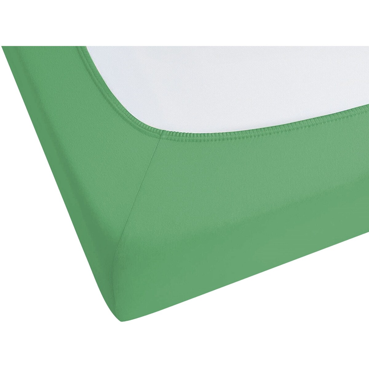 Bawełniane prześcieradło z gumką 180 x 200 cm zielone JANBU