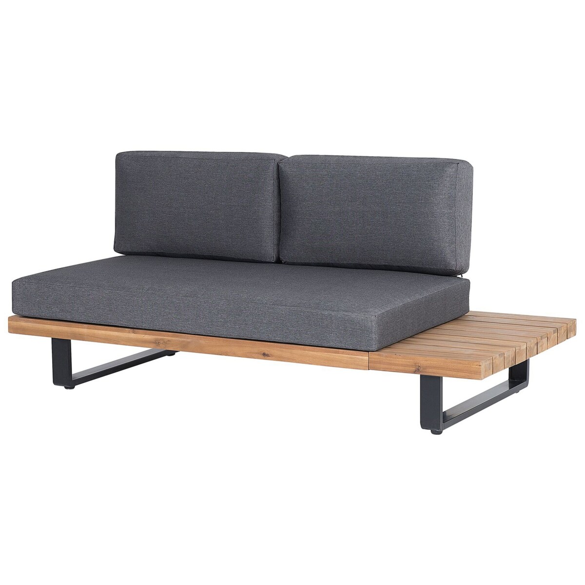 Zestaw ogrodowy drewniany 5-osobowy szary MYKONOS