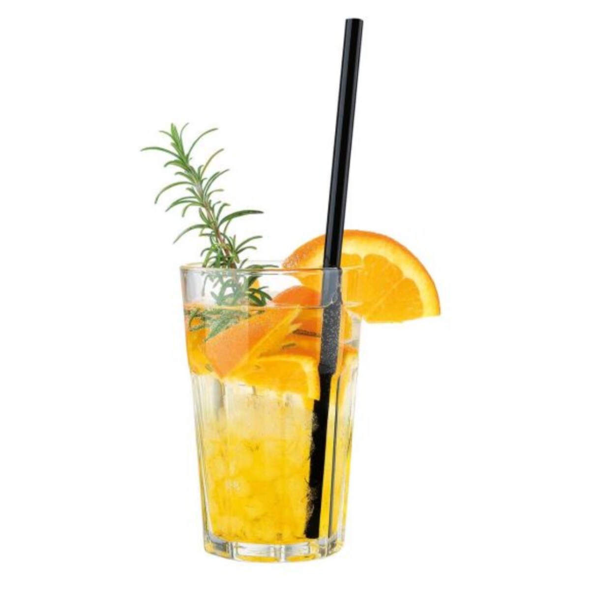 Słomki do napojów szklane (4 szt.) + szczoteczka do czyszczenia Vetro Nero Cilio