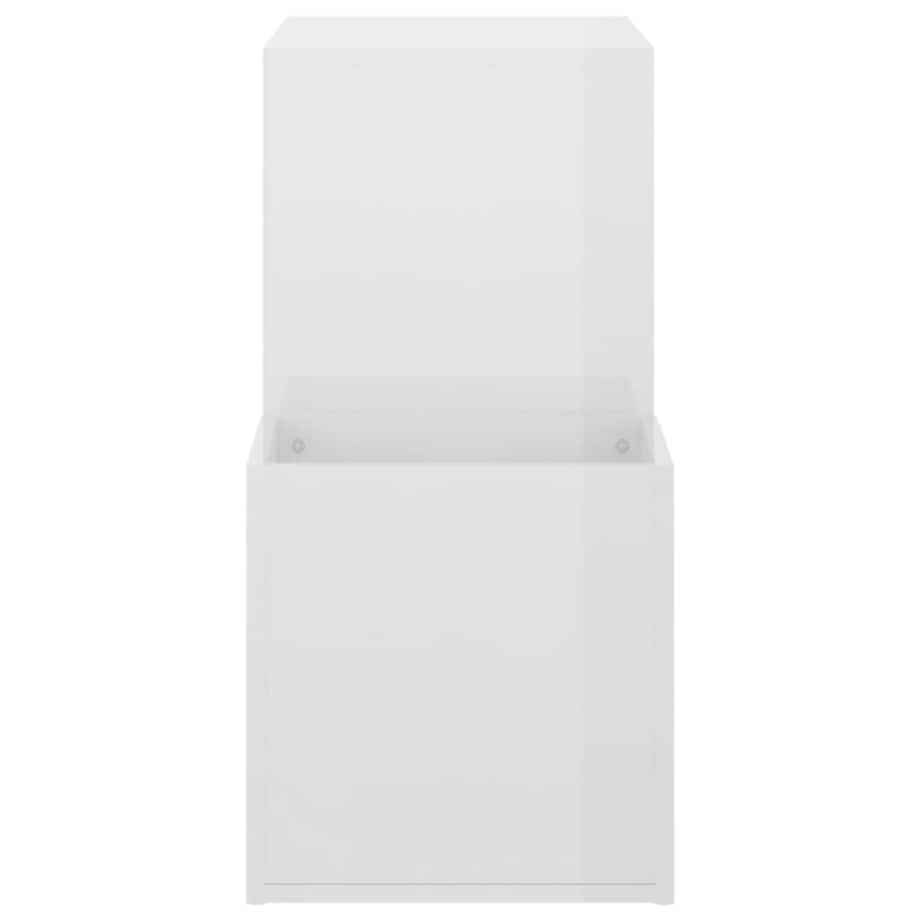 vidaXL Szafka na buty, biała z połyskiem, 105x35,5x70 cm