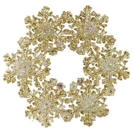 Zawieszka Na Choinkę Płatek Śniegu 12 Cm Ozdoba Świąteczna Wisząca Kolor Szampan