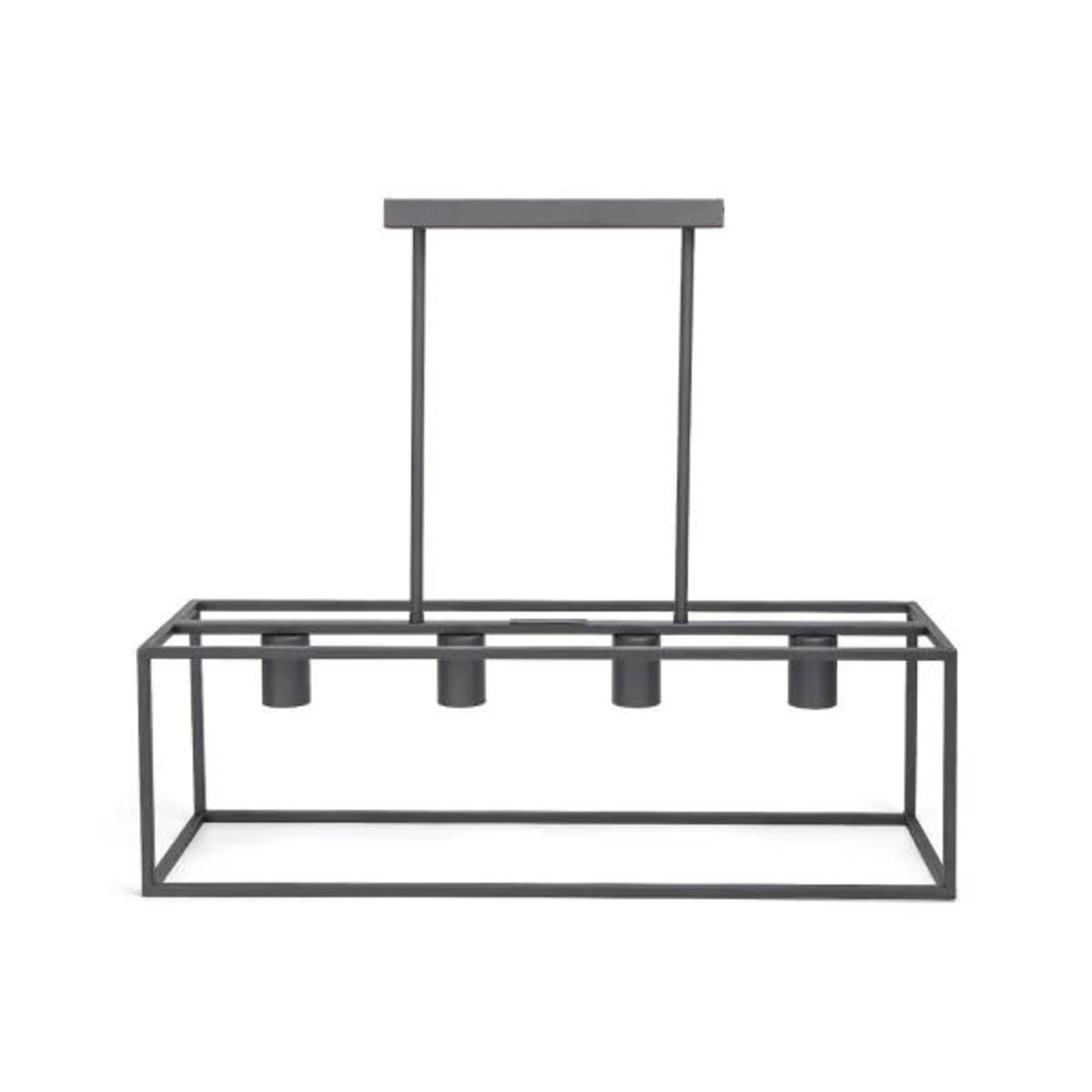 4-punktowa metalowa lampa wisząca z regulowanym drążkiem, e27 40-110 cm