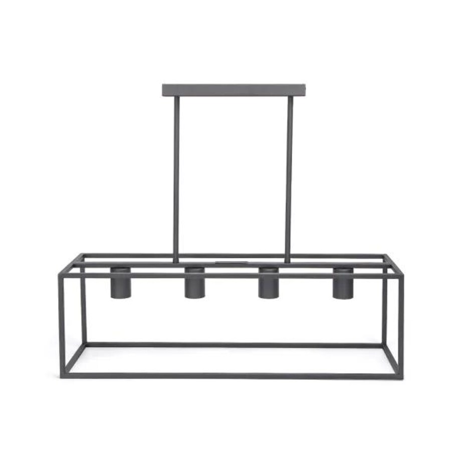 4-punktowa metalowa lampa wisząca z regulowanym drążkiem, e27 40-110 cm