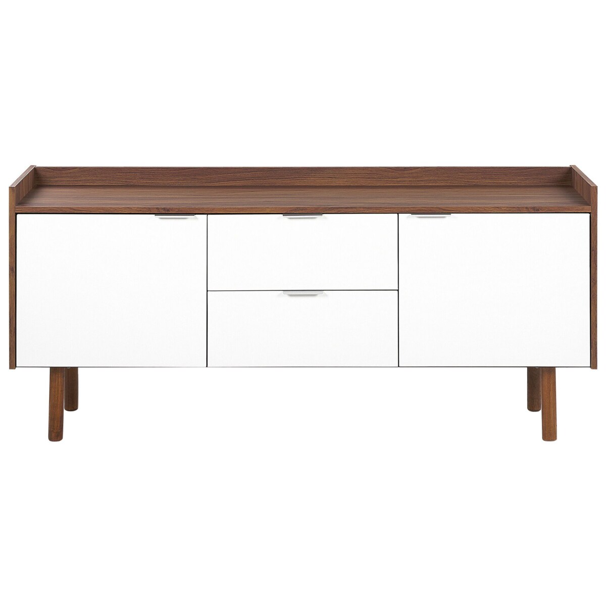 Komoda biała z ciemnym drewnem MADERA