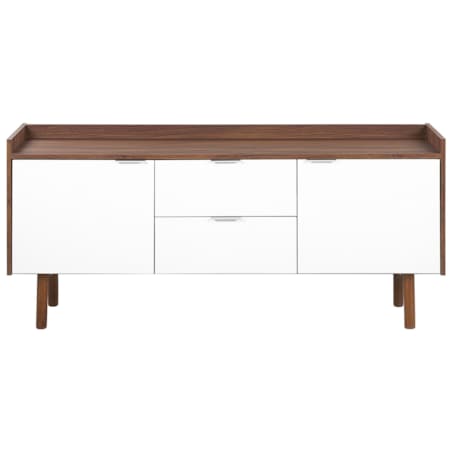 Komoda biała z ciemnym drewnem MADERA