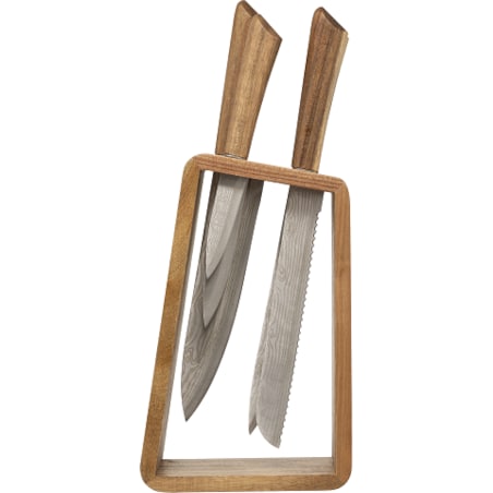 Komplet noży kuchennych w drewnianym stojaku 36,3x15,2x11,3 cm KOMELEK