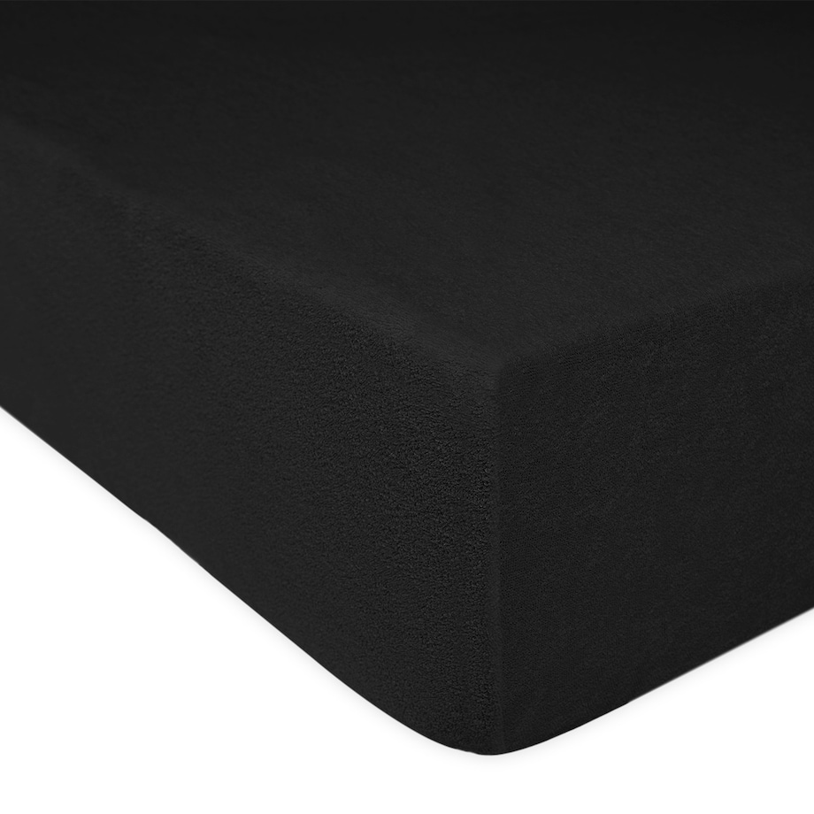 Prześcieradło frotte z gumką 120x200 kolor czarny