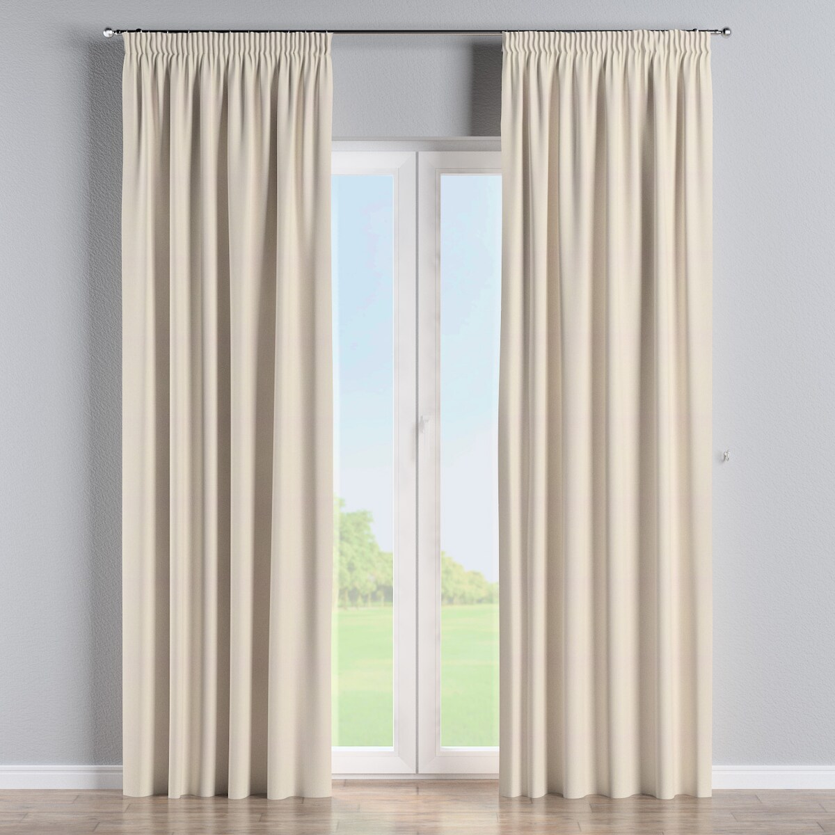 Zasłona na taśmie marszczącej 1 szt. 130x245 jasny beżowy