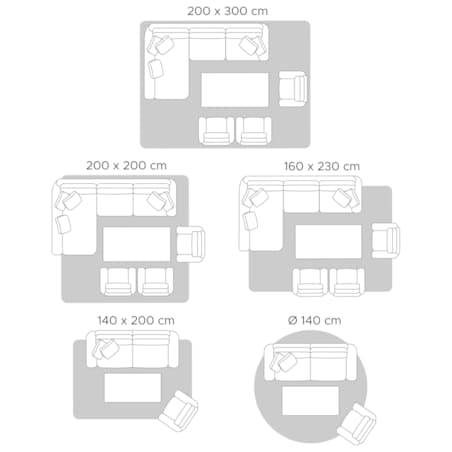 Dywan okrągły z juty ø 120 cm niebiesko-beżowy MASLAK