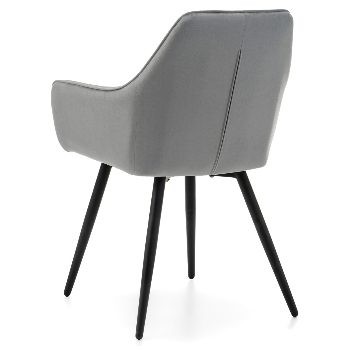 Krzesło tapicerowane pikowane welurowe do salonu jadalni nowoczesne PASSO jasnoszare