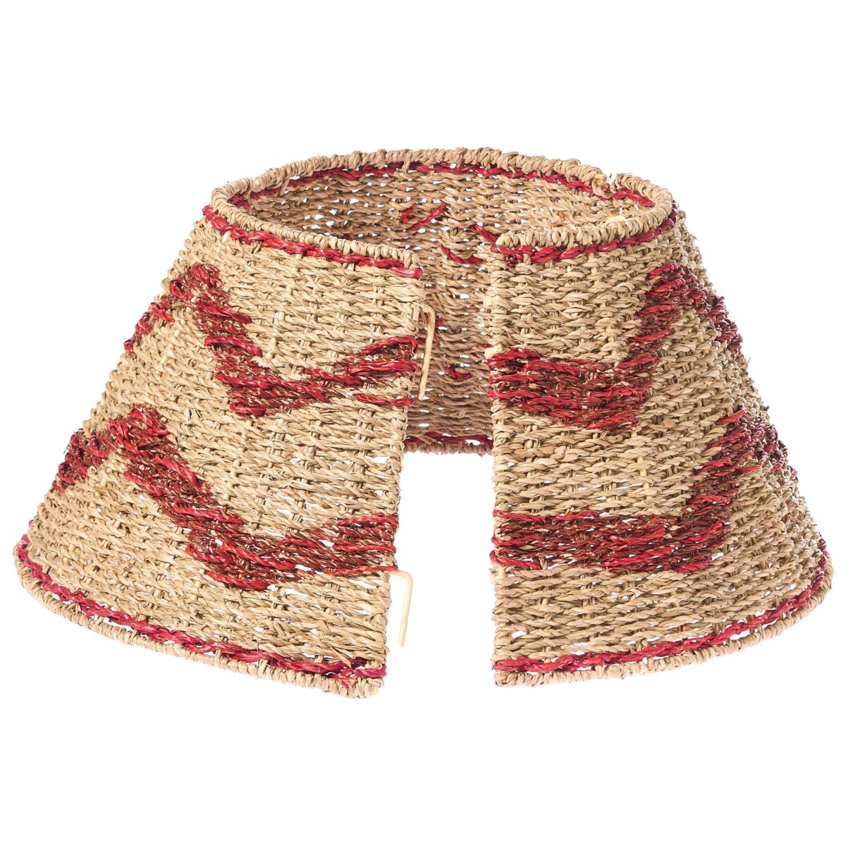 Osłonka pod choinkę HIVER Trawa morska Czerwony 43 cm