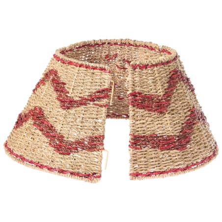 Osłonka pod choinkę HIVER Trawa morska Czerwony 43 cm