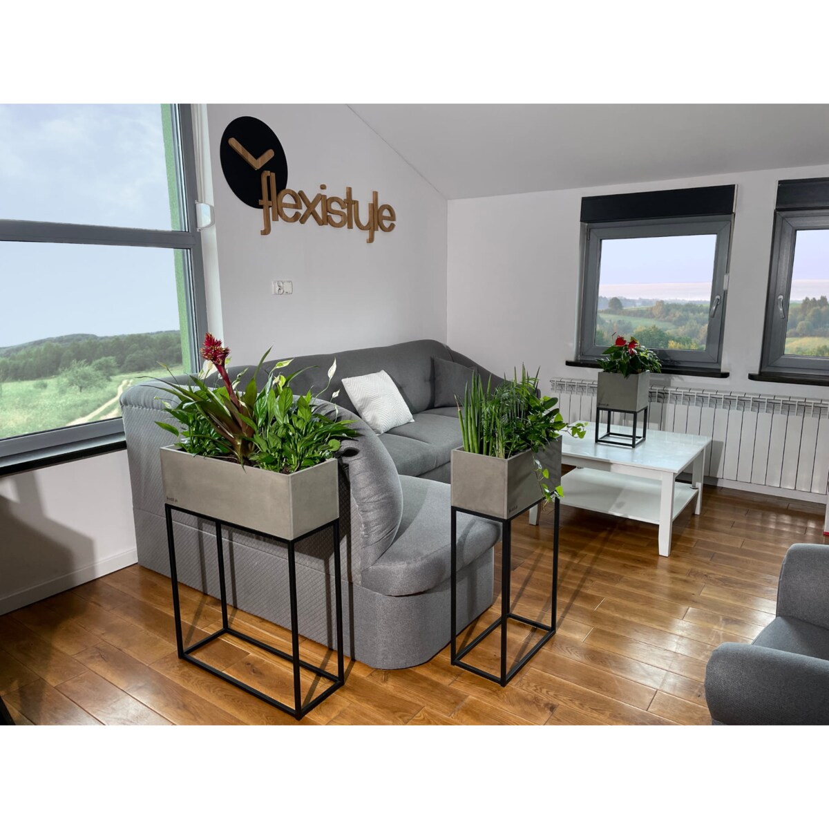 Kwietnik LOFT FIORINO szary 42x22x50 cm