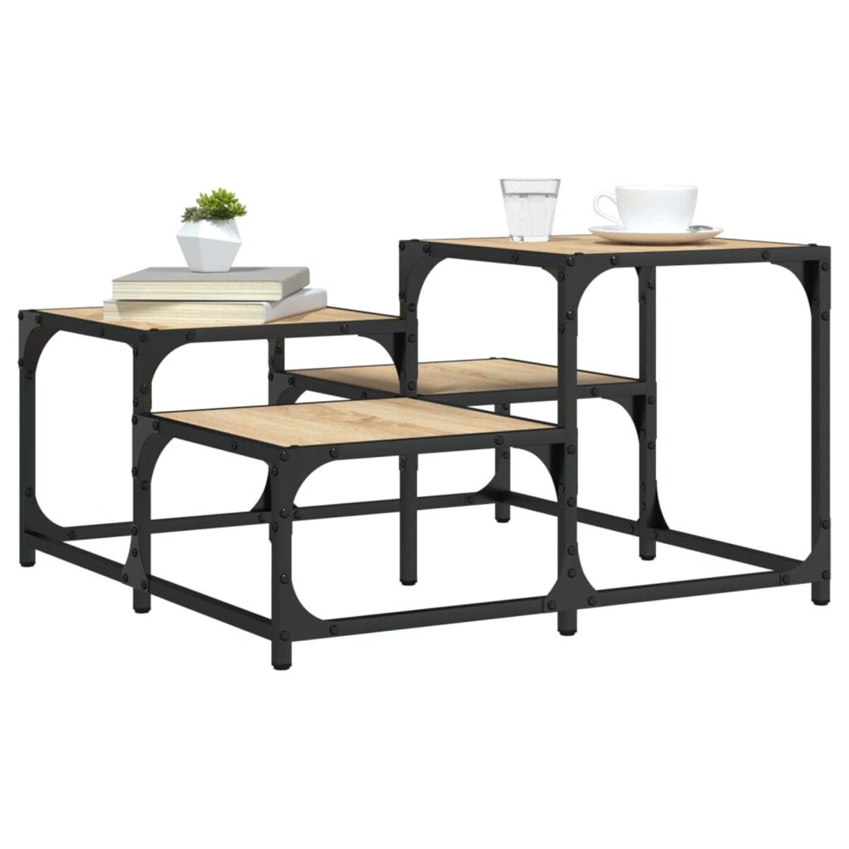 vidaXL Stolik kawowy, kolor dąb sonoma, 68x68x40 cm