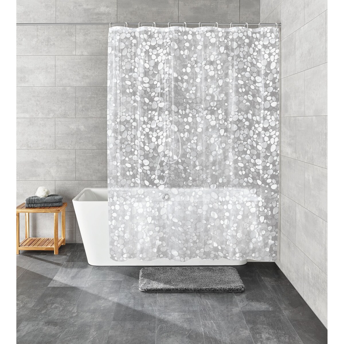 Kleine Wolke Cristallo Ekologiczna Zasłona prysznicowa Clear 180x200 cm PEVA bezzapachowa