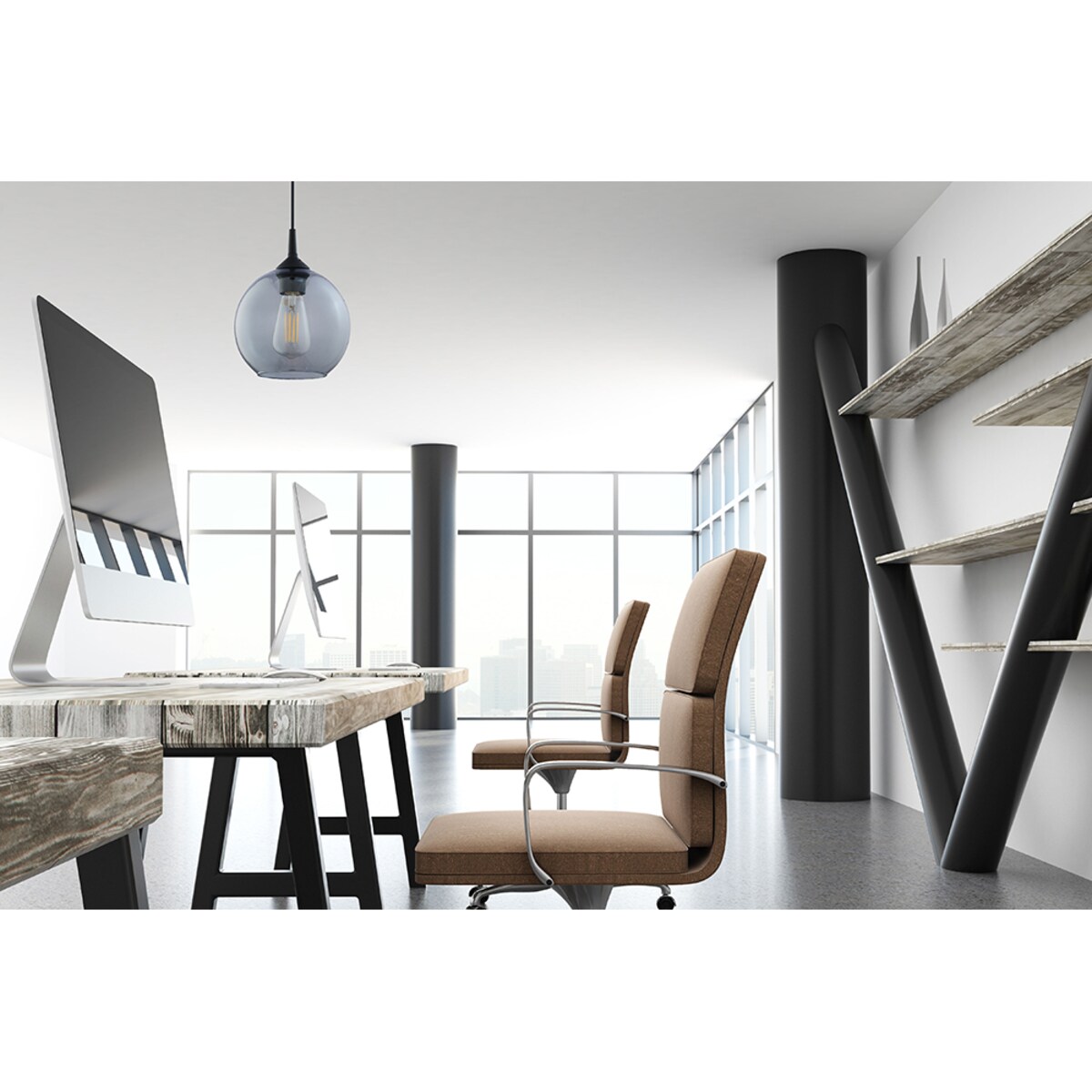 Lampa wisząca TK Lighting CUBUS 6080 czarna E27 regulowana wysokość nowoczesna do salonu i kuchni