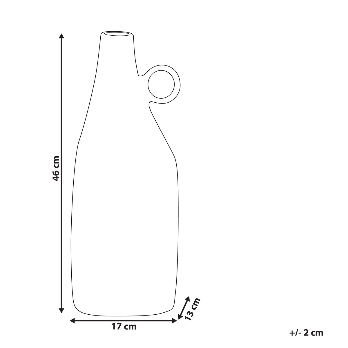 Wazon dekoracyjny SAMBHAR Metal 46 cm Mosiężny