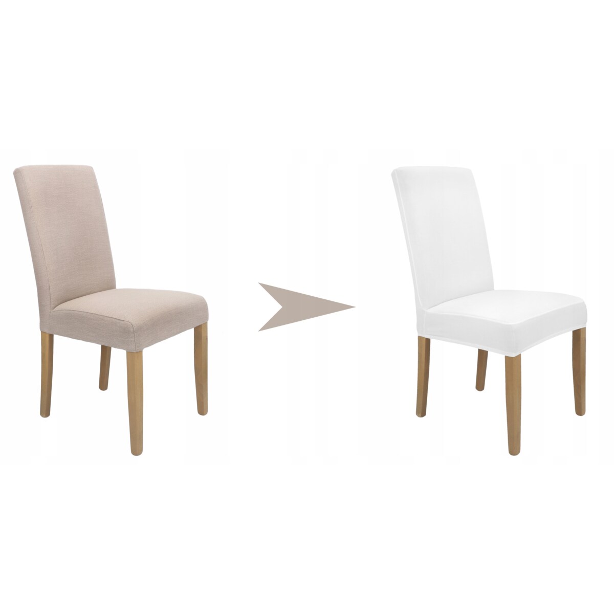 POKROWIEC NA KRZESŁO BIAŁY ELASTYCZNY [21F]