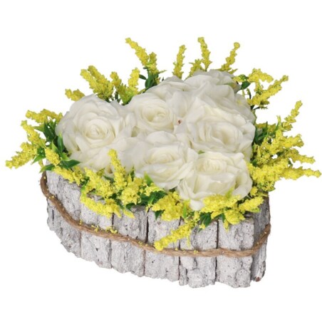 Doniczka Osłonka Drewniana Serce Szara Doniczki