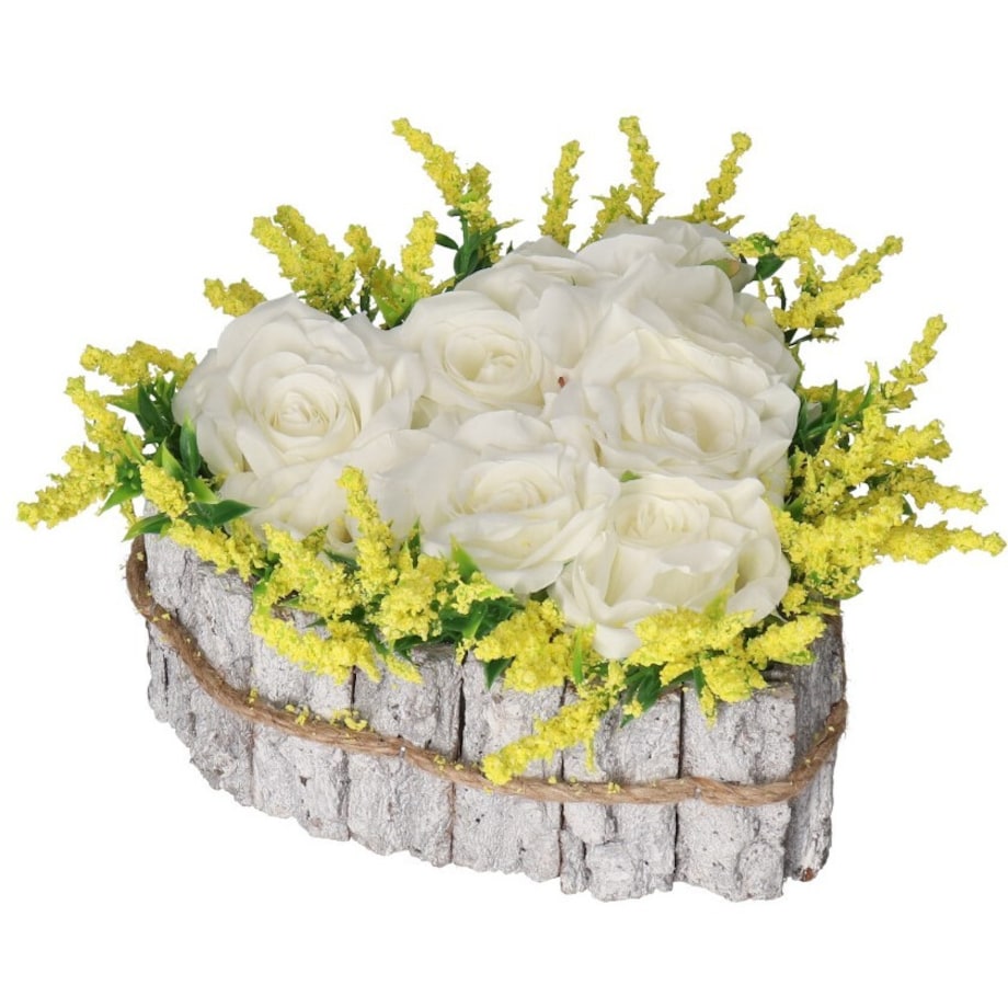 Doniczka Osłonka Drewniana Serce Szara Doniczki