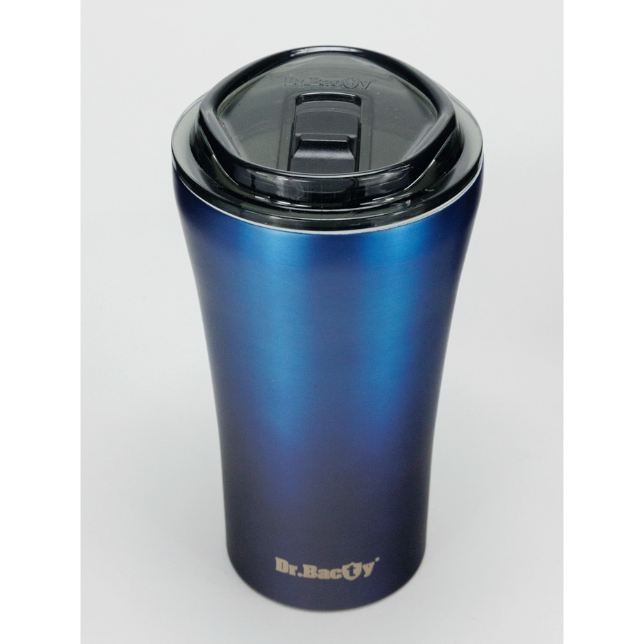 Kubek termiczny na kawę Dr.Bacty Apollo 2.0 - "Bliźnięta" - 360 ml - Monaco Blue