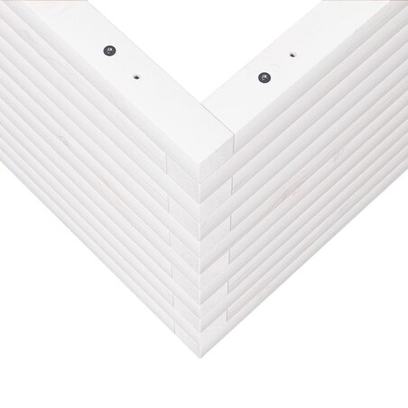 vidaXL Donica ogrodowa, biała, 60x60x46 cm, lite drewno sosnowe